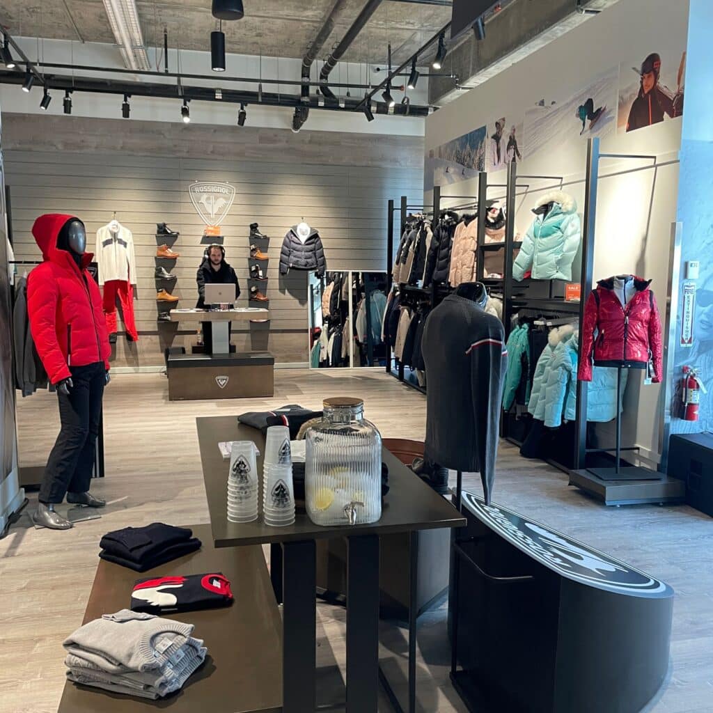 Rossignol Store Apres DJ with merchandise