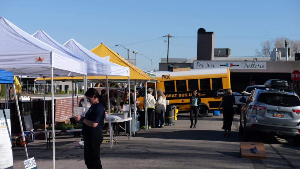 Millcreek Vendors at Fun Run with BeatBus & DJ