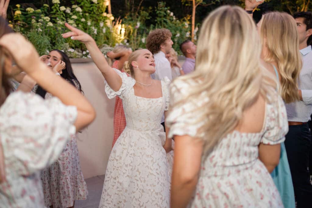 Wedding Reception at Twenty and Creek Bride dancing