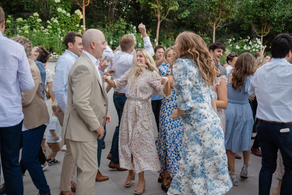 Wedding Reception at Twenty and Creek Family dancing at Twenty and Creek